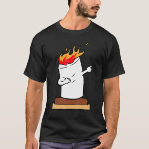 Camiseta Smores acampando marshmallow Halloween Dabbing Mar