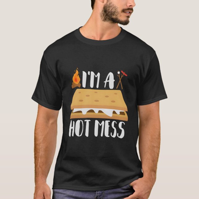 Camiseta Smores Campfire Eu Sou Uma Mess Quente (Frente)