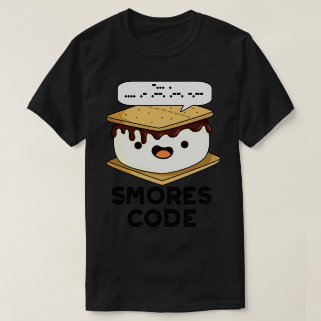 Camiseta Smores Code Engraçado Comida 1 (Frente do Design)