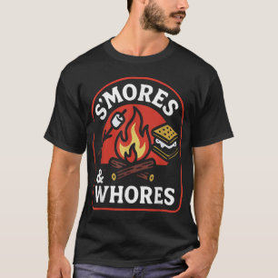 Camiseta S'Mores E Putas Acampamento De Campanha De Marshma