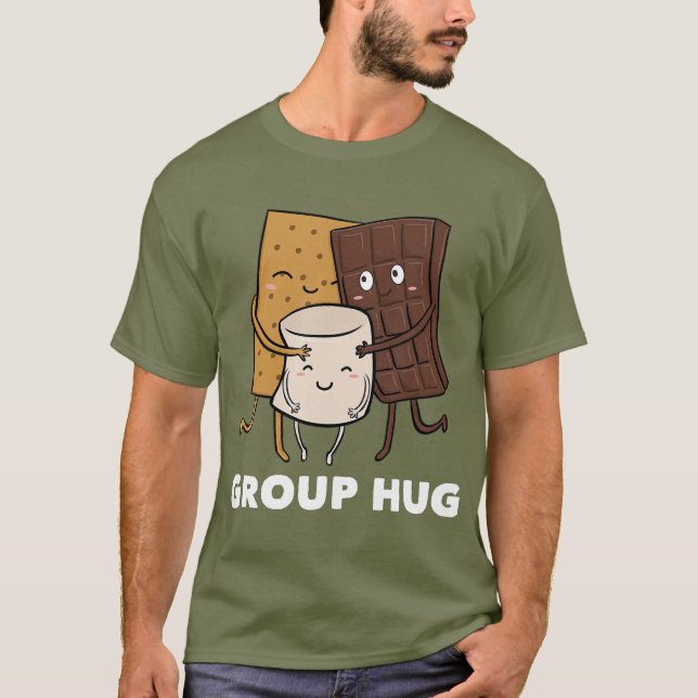 Camiseta Smores Group Hug Marshmallow Chocolate (Frente)
