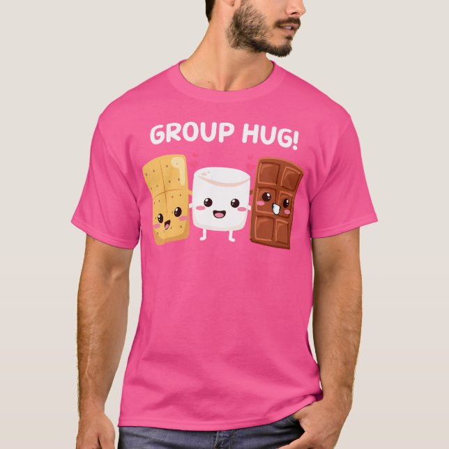 Camiseta S'Mores Marshmallow Funny Smores Camping Group Hu (Frente)