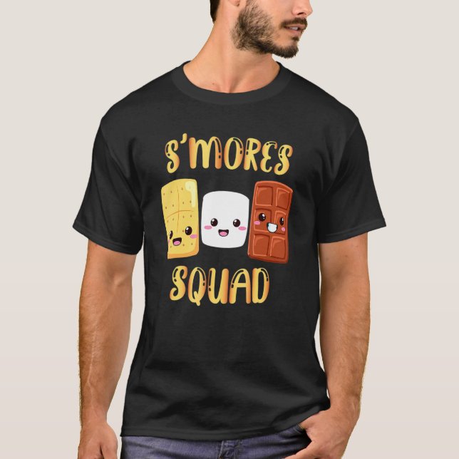 Camiseta S'mores Marshmallow Smores Squad Camping Campfi (Frente)