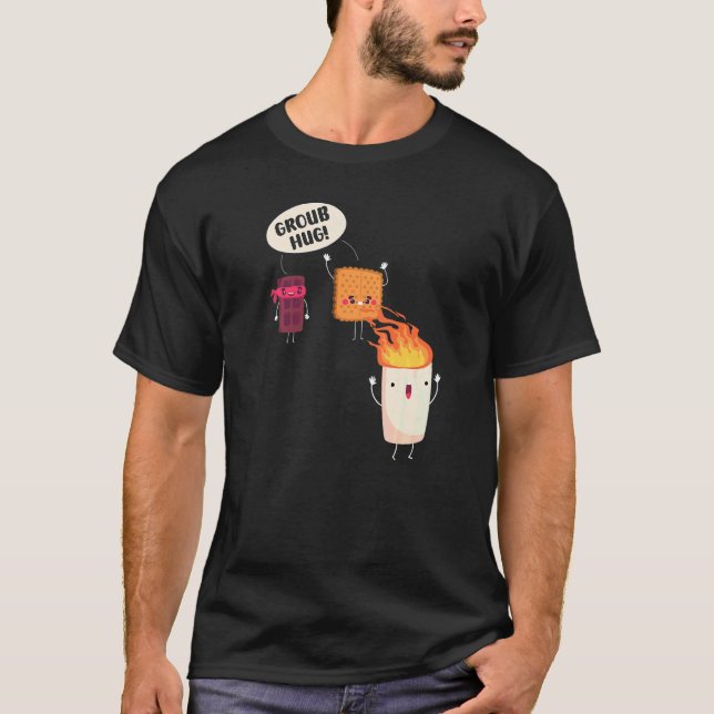 Camiseta Smores S'mores Marshmallow Acampamento Torrefação  (Frente)