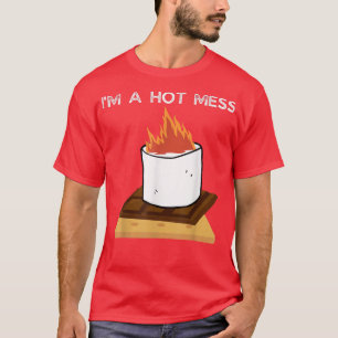 Camiseta Smores Summer Engraçado Campfire Sou Uma Ca Mess C
