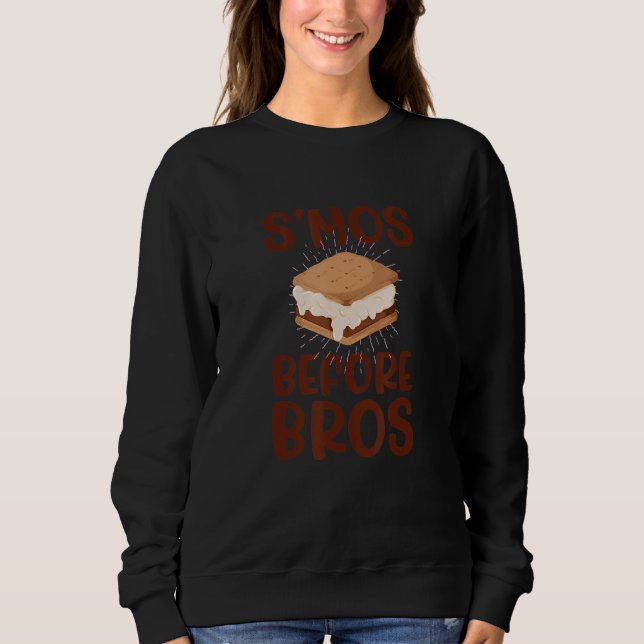 Camiseta S'MOS BEFORE BROS  Food over Dudes   S'mores Meme (Frente)