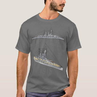 Camiseta SMS Baden German 1915 WW1 Battleship Diagrams Gift