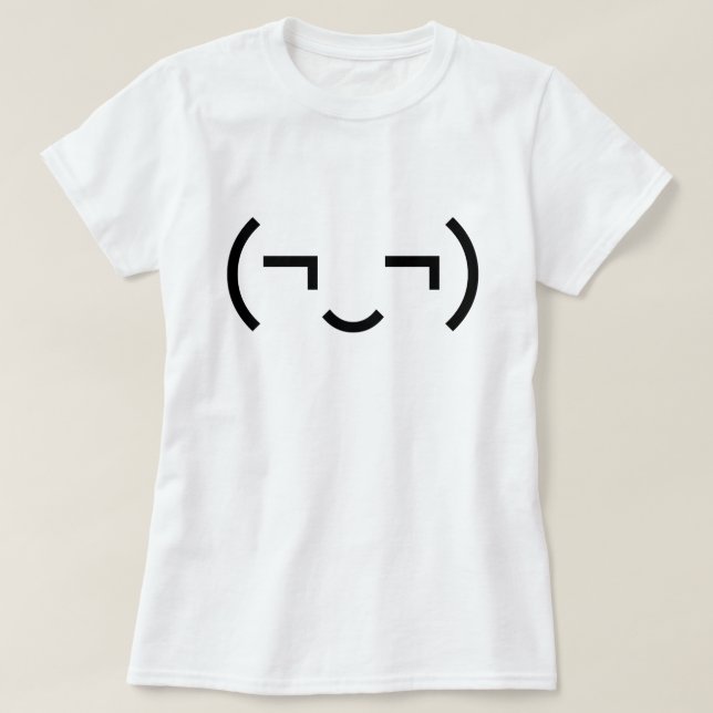 Camiseta Smug Emoticon (‿) (Frente do Design)