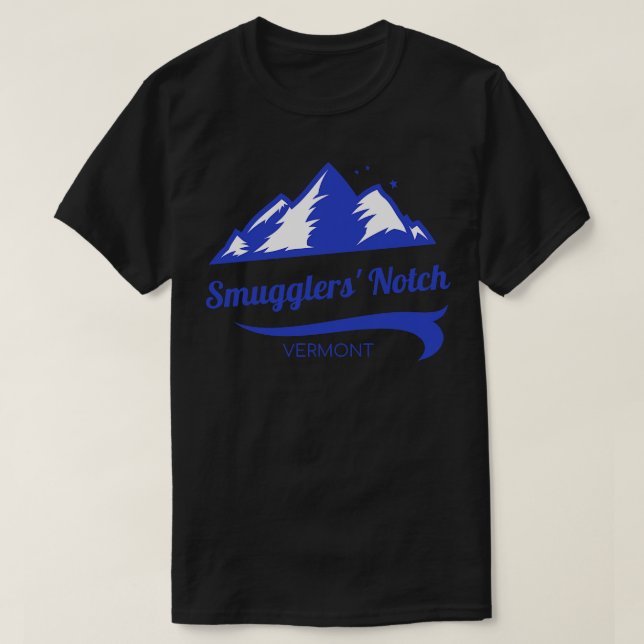 Camiseta Smugglers Notch ski Vermont (Frente do Design)