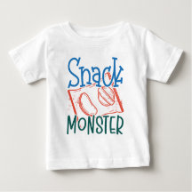 Snack Monster Engraçado e bonito Bebê Branco