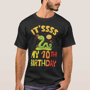 Camiseta Snack Sente o meu 10º aniversário Feliz 10 anos