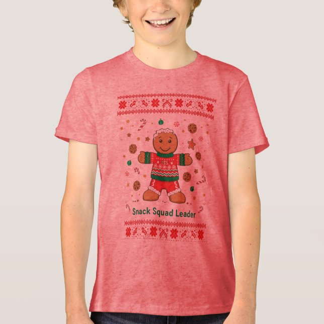 Camiseta Snack Squad Leader Powered by Treats Ugly Sweater (Frente)