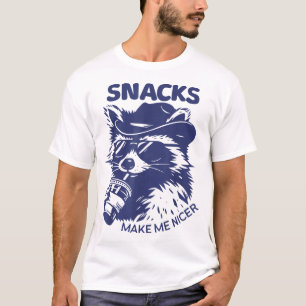 Camiseta Snacks Me Faz Um Sarcástico Mais Bem Racoon Animal