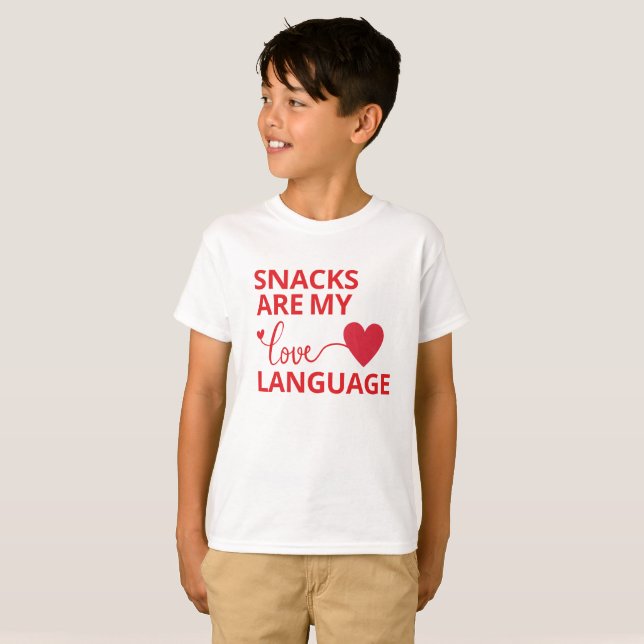 Camiseta Snacks São Minha Língua De Amor (Frente Completa)