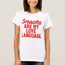 Camiseta Snacks São Minha Língua De Amor