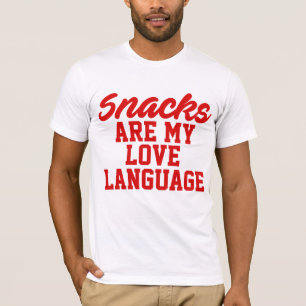 Camiseta Snacks São Minha Língua De Amor