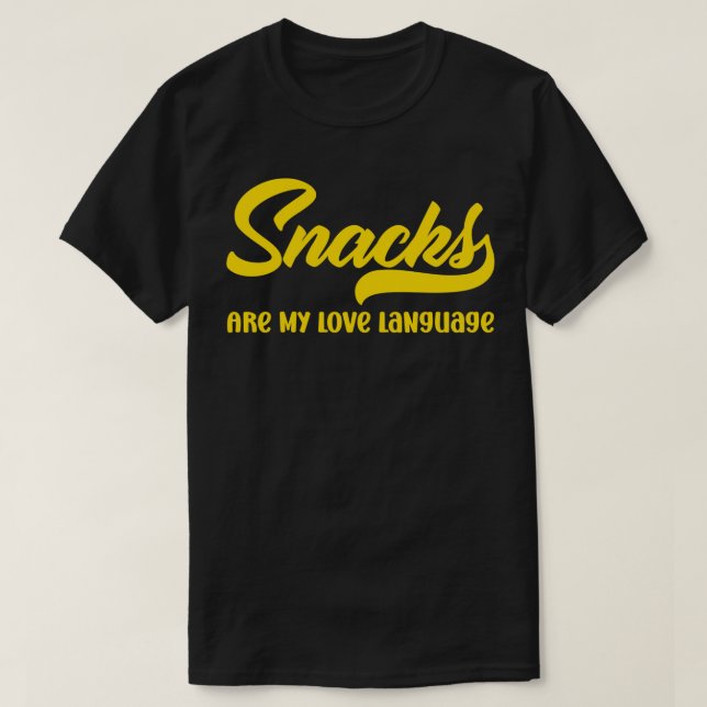 Camiseta Snacks São Minha Língua De Amor, Dia de os namorad (Frente do Design)