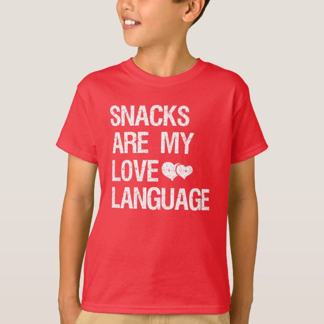 Camiseta Snacks São Minha Língua De Amor, Lanches (Frente)