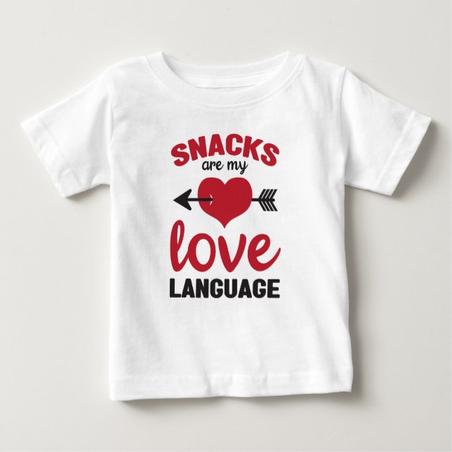 Camiseta Snacks São Minha Língua De Amor, Lanches (Frente)