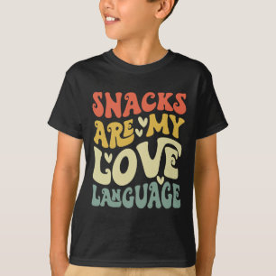 Camiseta Snacks são minha linguagem do amor Dia dos Namorad