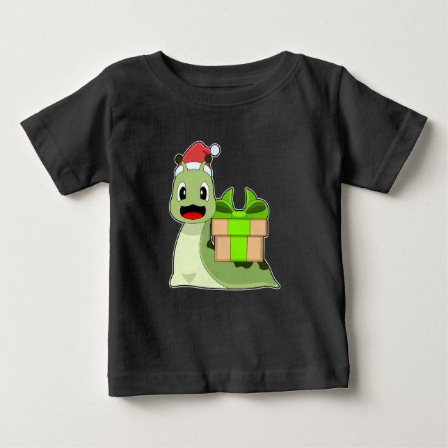 Camiseta Snail Christmas Santa hat (Frente)