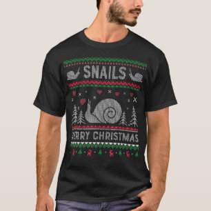 Camiseta Snail Engraçado Estilo de Sueco de Natal Feio