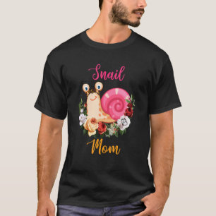 Camiseta Snail Mãe Floral Arco De Caracol Tie Lover Dia de