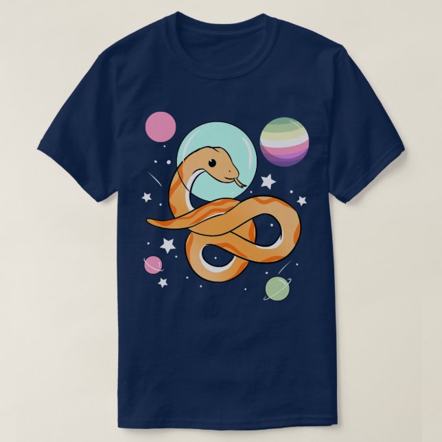 Camiseta Snake Astronaut Genderfae Pride  (Frente do Design)