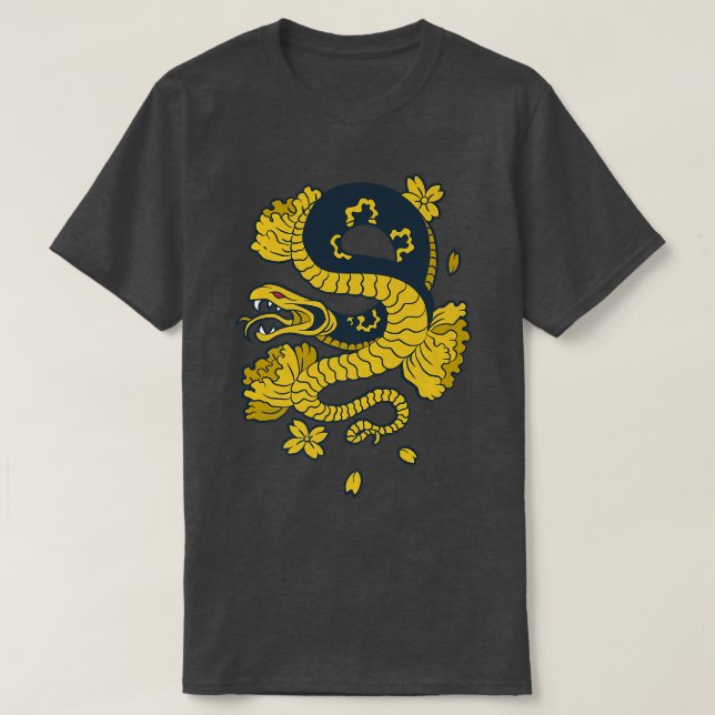 Camiseta Snake Cobra Japanese Art Samurai Art  (2) (Frente do Design)