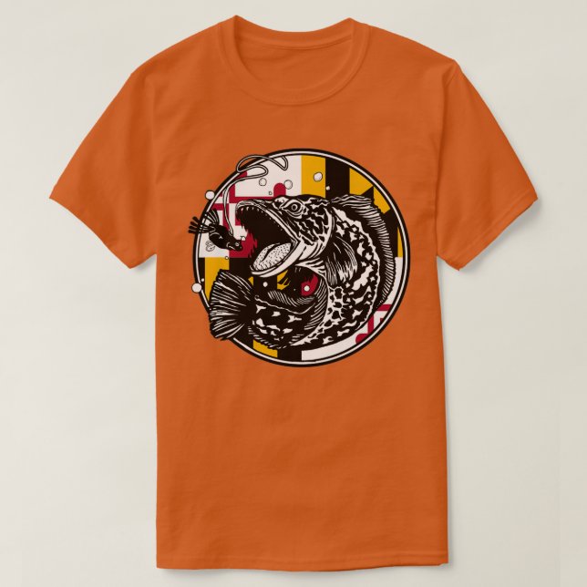 Camiseta Snakehead Fish Maryland (Frente do Design)