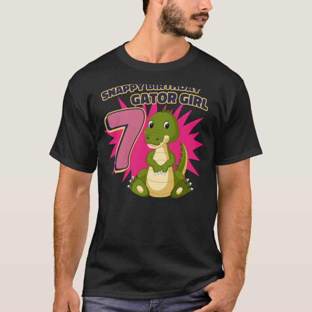 Camiseta Snappy 7 Birthday Gator Girl (Frente)