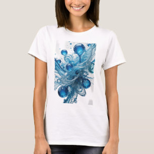 Camiseta Snappy Blue WATER DRIP Impressão