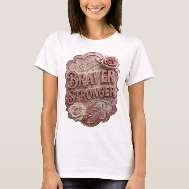 Camiseta Snappy Gold BRAVER STRONGER (Frente)