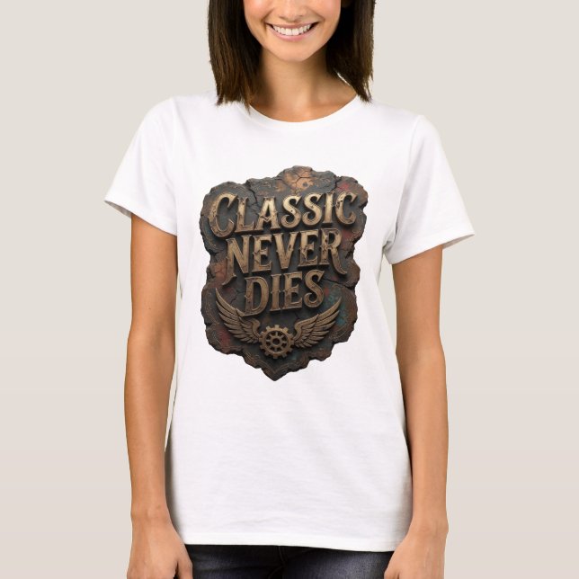 Camiseta Snappy Gold CLASSIC NEVER DIES (Frente)