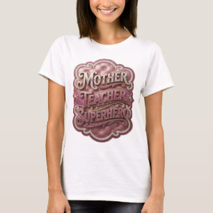Camiseta Snappy Gold MÃE PROFESSORA SUPER-HERÃ
