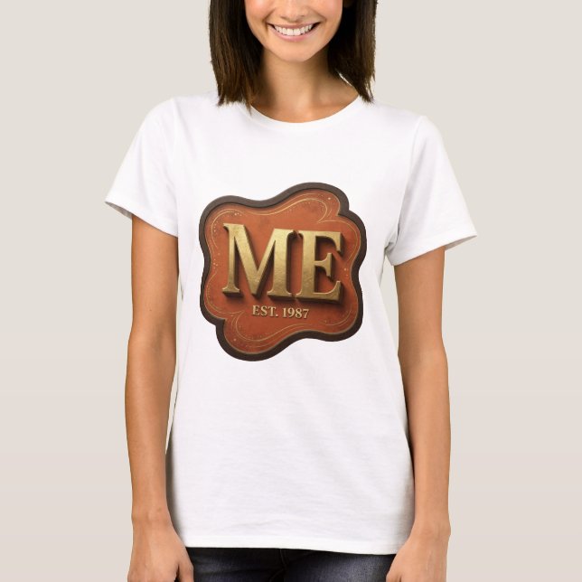 Camiseta Snappy Gold ME EST 1987 Design Personalizado (Frente)
