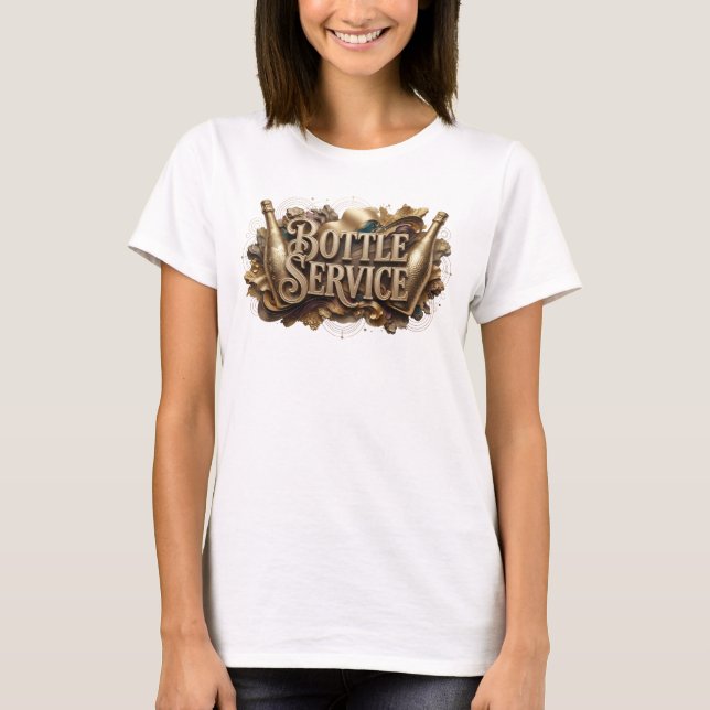 Camiseta Snappy Orange BOTTLE SERVICE Statement (Frente)