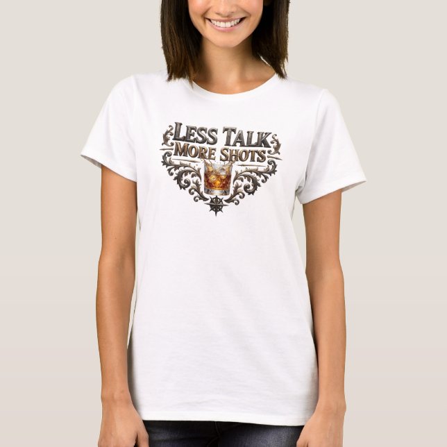 Camiseta Snappy Pink LESS TALK MORE SHOTS Statemen (Frente)