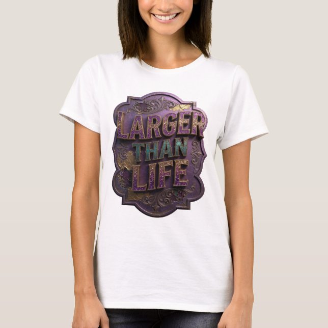 Camiseta Snappy Purple LARGER THAN LIFE (Frente)