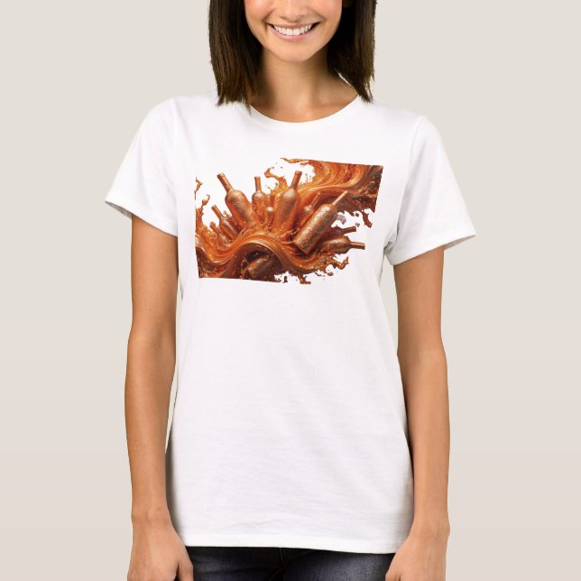 Camiseta Snappy Red ABSTRACT ART Statement (Frente)