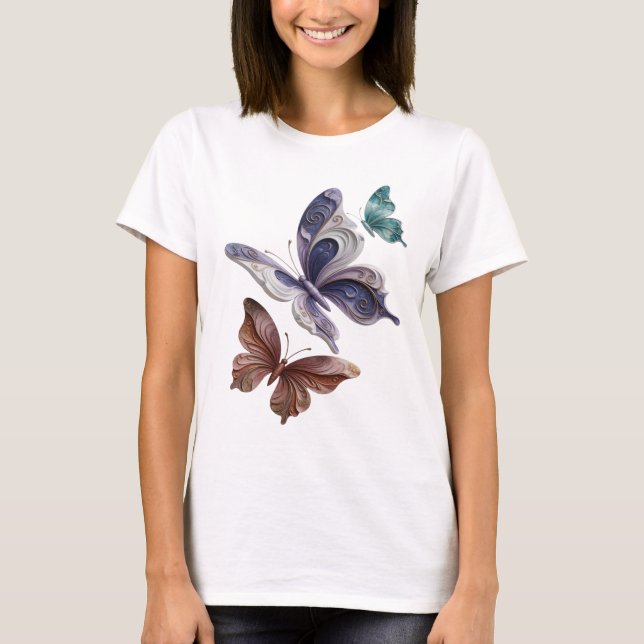 Camiseta Snappy Silver BUTTERFLY MAGIC Statement (Frente)