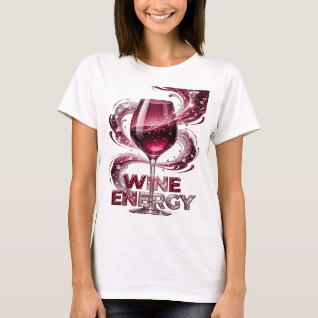 Camiseta Snappy Silver ENERGIA DO VINHO Design Moderno (Frente)