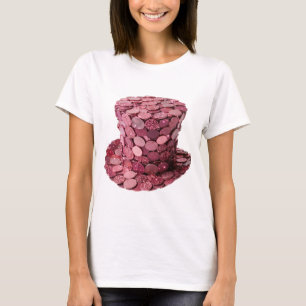 Camiseta Snappy Silver PINK COIN HAT Arte de Texto 3D