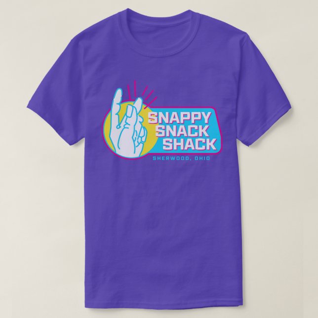 Camiseta Snappy Snack Shack (Frente do Design)