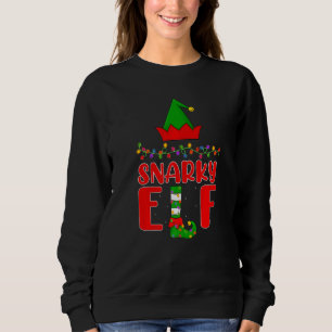 Camiseta Snarky Elf Matando Famílias Iluminação Natal
