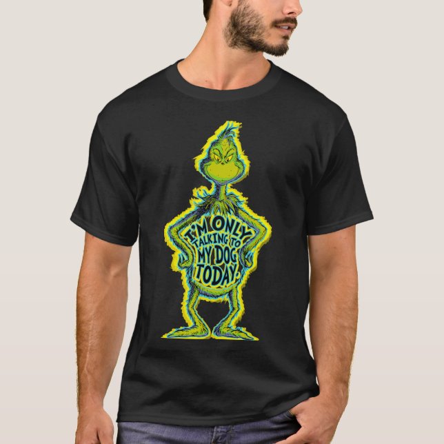 Camiseta Snarky Funny Im Only Talking To My Dog T  (Frente)