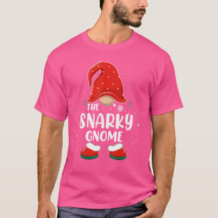 Camiseta Snarky Gnomo Buffalo Xadrez Matching Family Christ