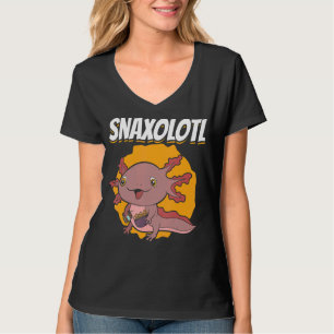 Camiseta Snaxolotl Anfíbio Mexicano Snacks Axo