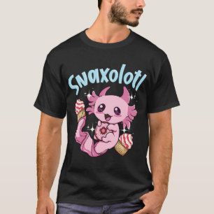 Camiseta Snaxolotl Axolote Divertido Doces Lanches Sobremes