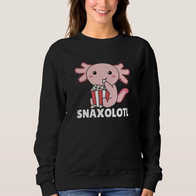 Camiseta Snaxolotl Axolotl Amante Animais Doce Pipoca (Frente)
